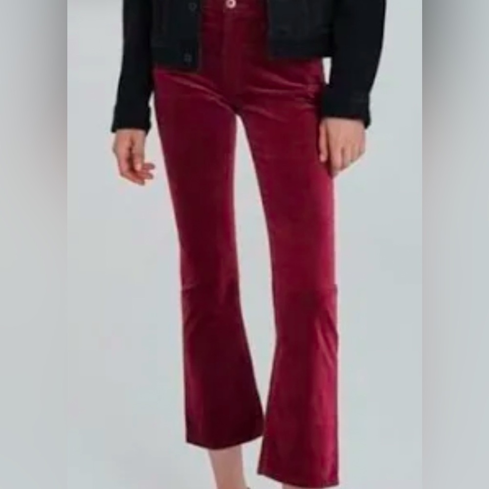 AG Adriano Goldschmied the Jodie Crop velvet pants sz 30 - Picture 2 of 14
